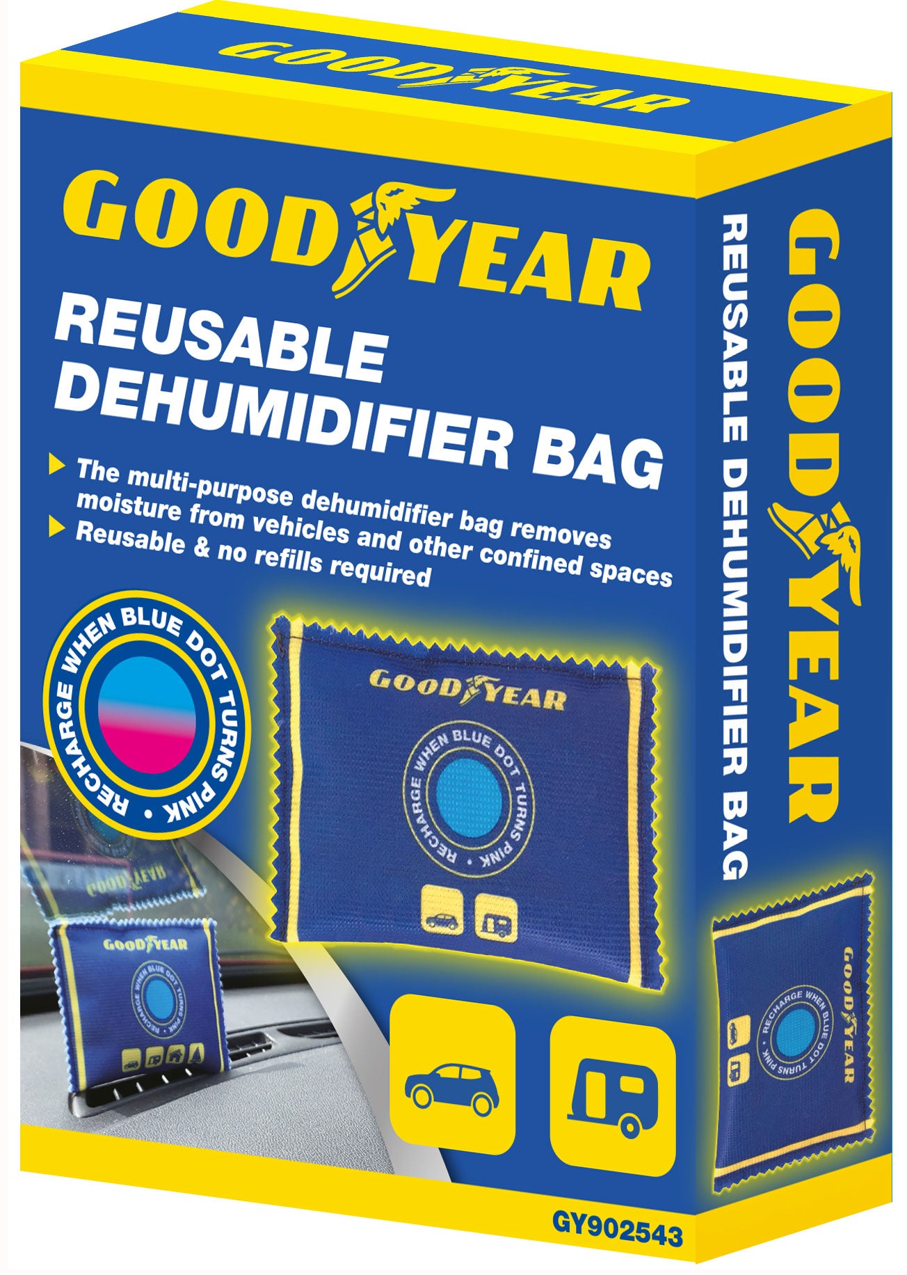 Goodyear Car Dehumidifier Bag Reusable Anti Mist Moisture Condensation Absorbing Goodyear Car Dehumidifier Bag Reusable Anti Mist Moisture Condensation Absorbing
